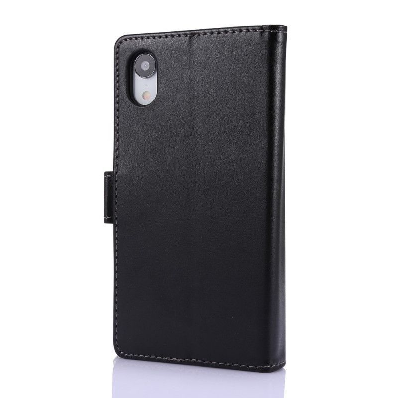 Κάλυμμα Folio iPhone XR Μαύρο Επαγγελματικό Πορτοφόλι Πολλαπλών Λειτουργιών