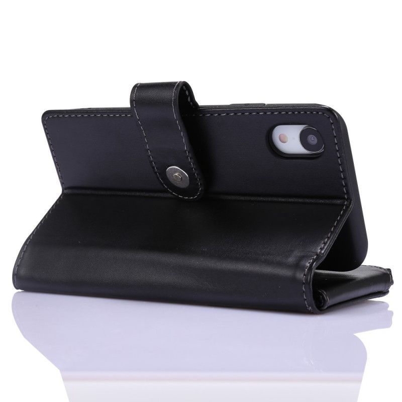 Κάλυμμα Folio iPhone XR Μαύρο Επαγγελματικό Πορτοφόλι Πολλαπλών Λειτουργιών