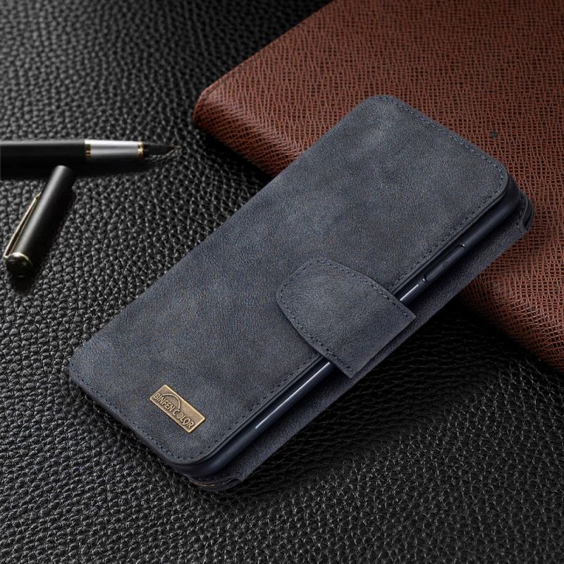 Κάλυμμα Folio iPhone XS Max Μαύρο Αποσπώμενη Θήκη Χρώματος Binfen