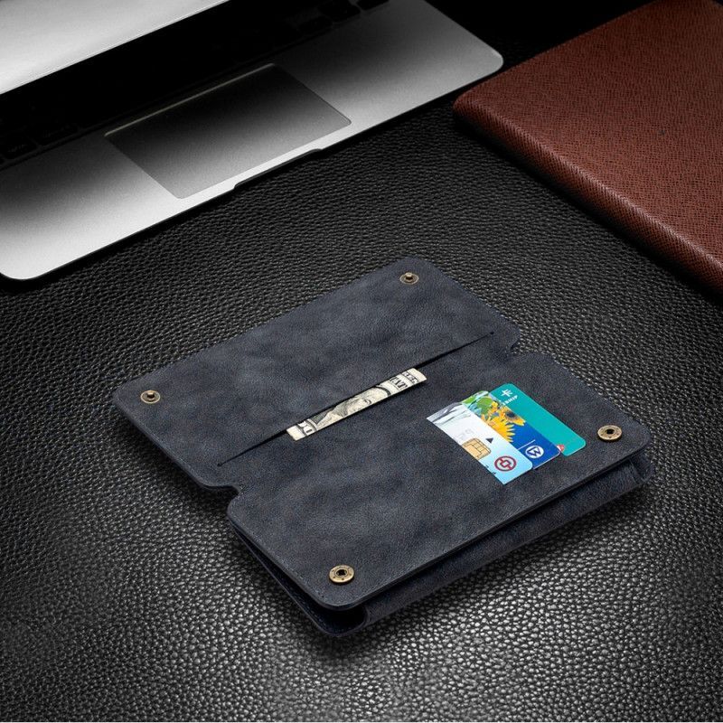 Κάλυμμα Folio iPhone XS Max Μαύρο Αποσπώμενη Θήκη Χρώματος Binfen