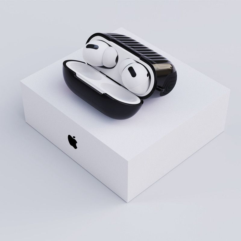Κάλυμμα Για AirPods Pro Μαύρο Γυαλιστερό Υβριδικό Σχέδιο