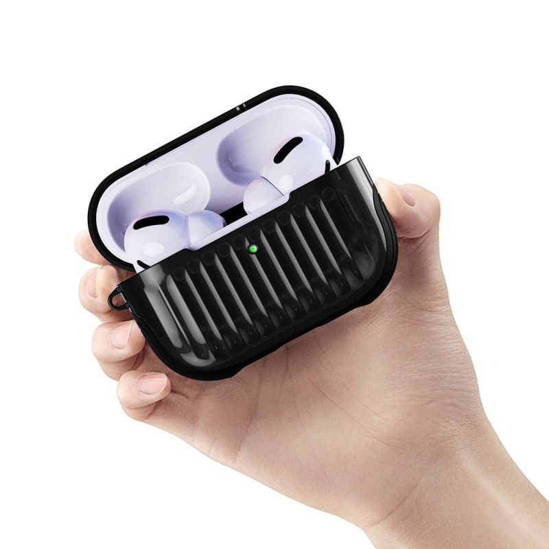 Κάλυμμα Για AirPods Pro Μαύρο Γυαλιστερό Υβριδικό Σχέδιο