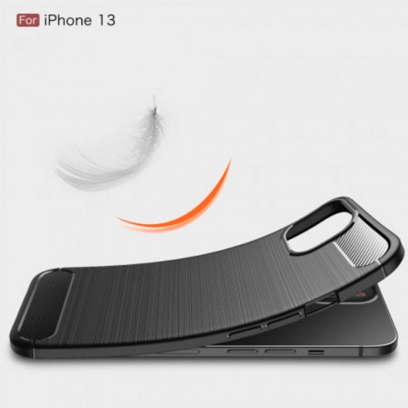 Κάλυμμα Για iPhone 13 Μαύρο Βουρτσισμένη Ίνα Άνθρακα