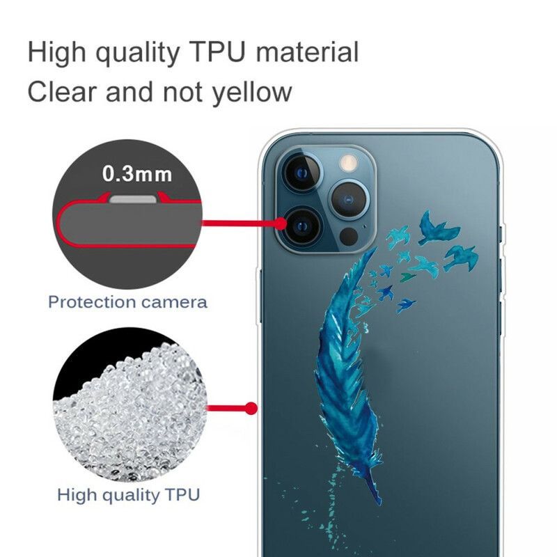 Κάλυμμα Για iPhone 13 Pro Max Όμορφο Μπλε Φτερό