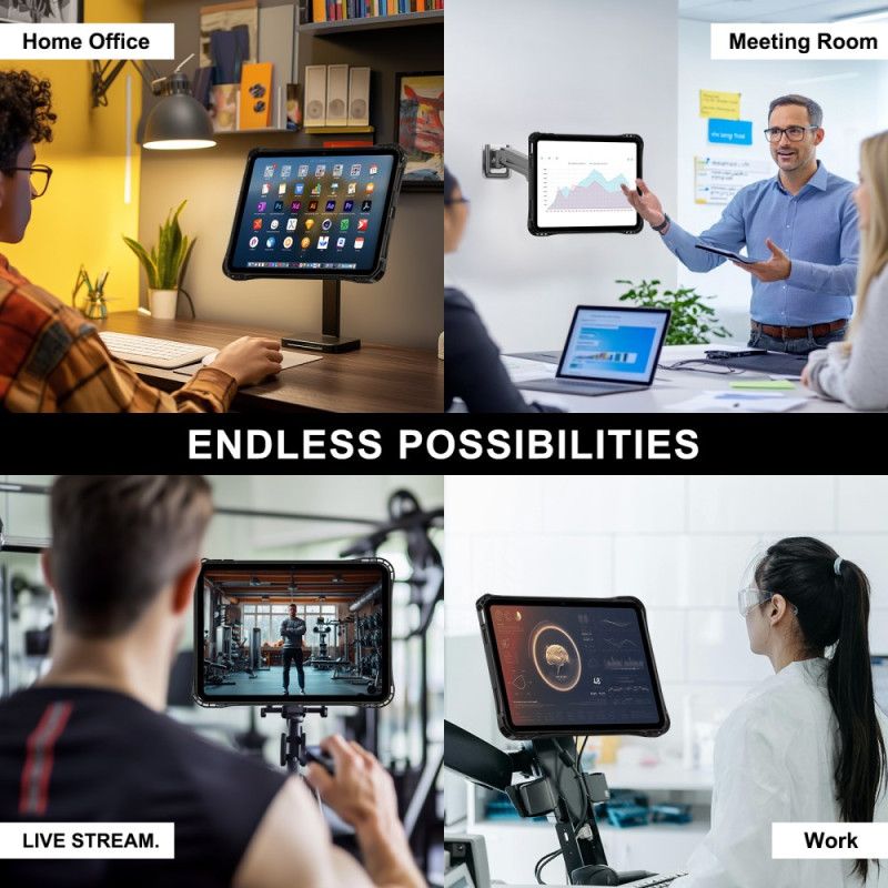 Κάλυμμα iPad (2025) Διαφανής Ενσωματωμένη Βάση