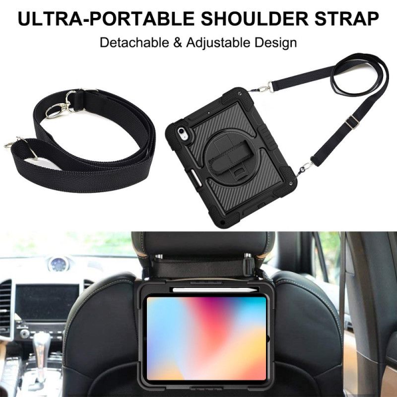 Κάλυμμα iPad (2025) Δίχρωμη Βάση Και Ιμάντας Ώμου Σιλικόνης