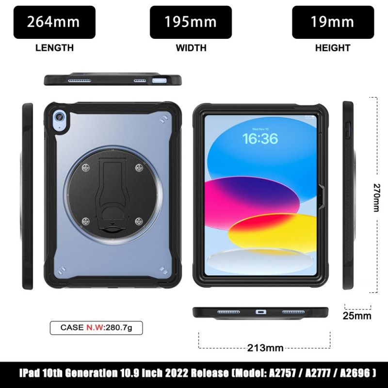 Κάλυμμα iPad (2025) Ενσωματωμένη Ρυθμιζόμενη Βάση Σιλικόνης