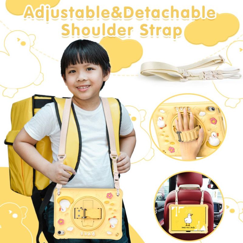 Κάλυμμα iPad (2025) Παιδική Βάση Πάπιας Και Λουρί Ώμου