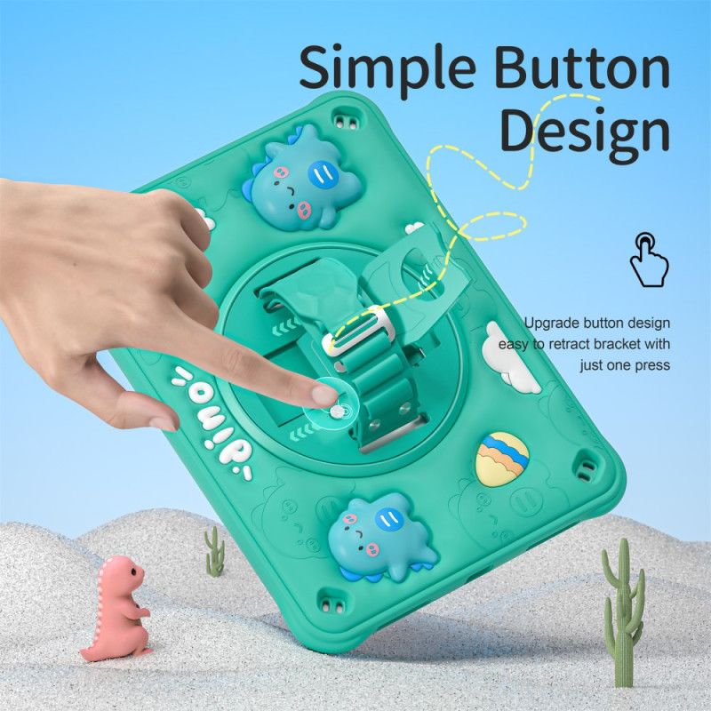 Κάλυμμα iPad (2025) Παιδική Λαβή Και Βάση Δεινοσαύρου