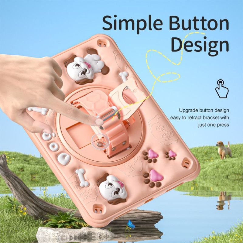 Κάλυμμα iPad (2025) Παιδική Λωρίδα Ώμου Και Βάση Σκύλου