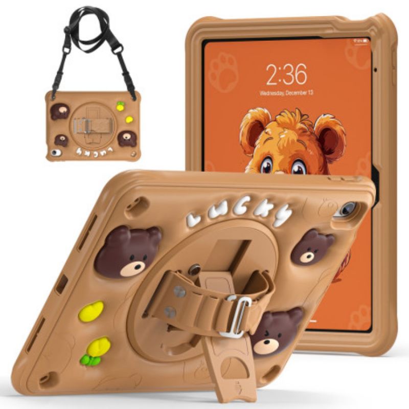 Κάλυμμα iPad (2025) Παιδικό Λουρί Ώμου Και Αρκούδα Ιμάντας