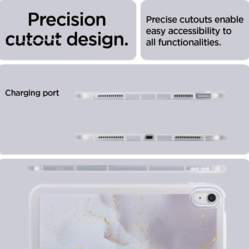 Κάλυμμα iPad (2025) Σχεδιασμός Από Σιλικόνη Με Μάρμαρο Σιλικόνης