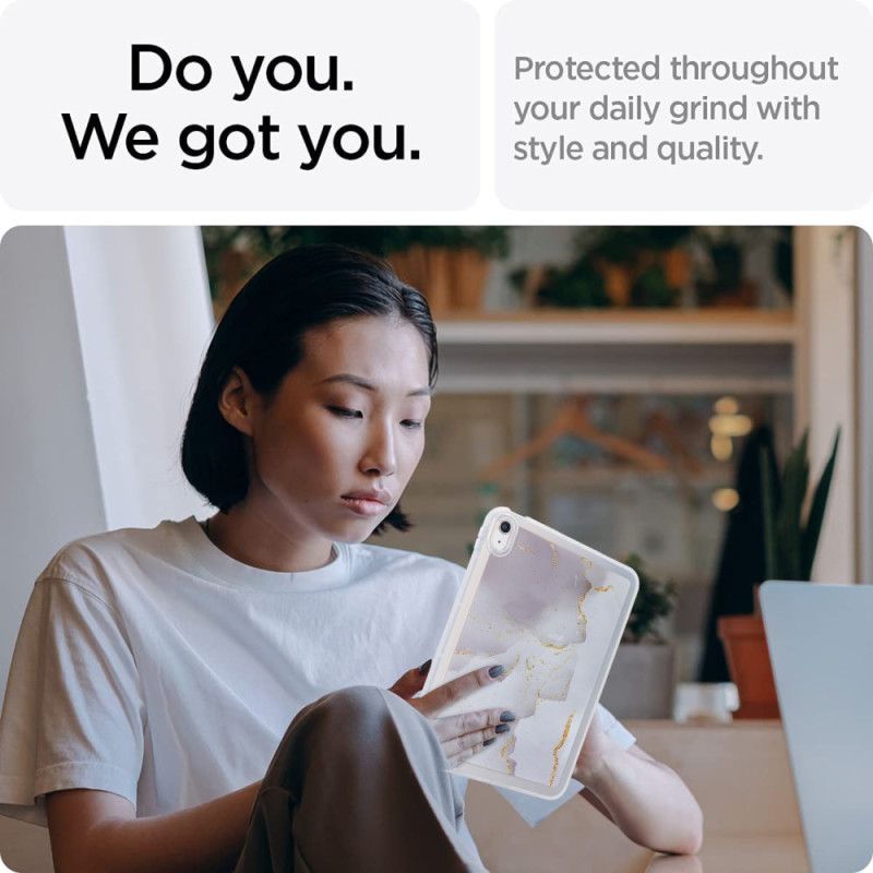Κάλυμμα iPad (2025) Σχεδιασμός Από Σιλικόνη Με Μάρμαρο Σιλικόνης