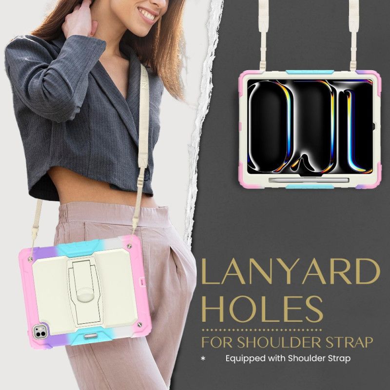 Κάλυμμα iPad Pro 13 (2025) Ανθεκτική Με Θήκη Για Στυλό Και Ιμάντα Ώμου