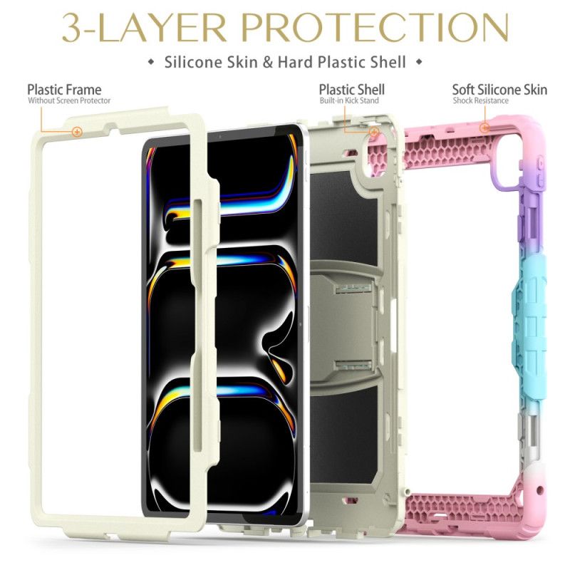 Κάλυμμα iPad Pro 13 (2025) Ανθεκτική Με Θήκη Για Στυλό Και Ιμάντα Ώμου