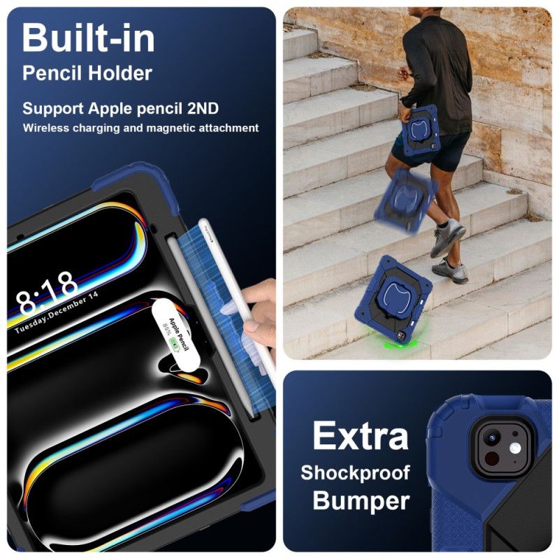 Κάλυμμα iPad Pro 13 (2025) Δίχρωμη Βάση Και Ιμάντας Ώμου