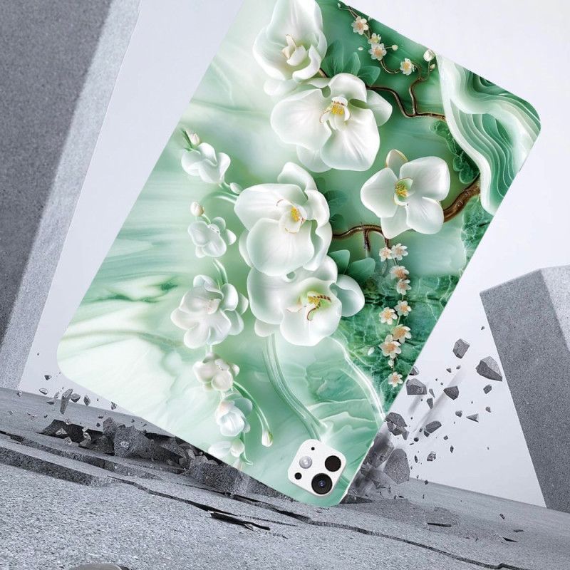 Κάλυμμα iPad Pro 13 (2025) Λουλούδια Νεφρίτη