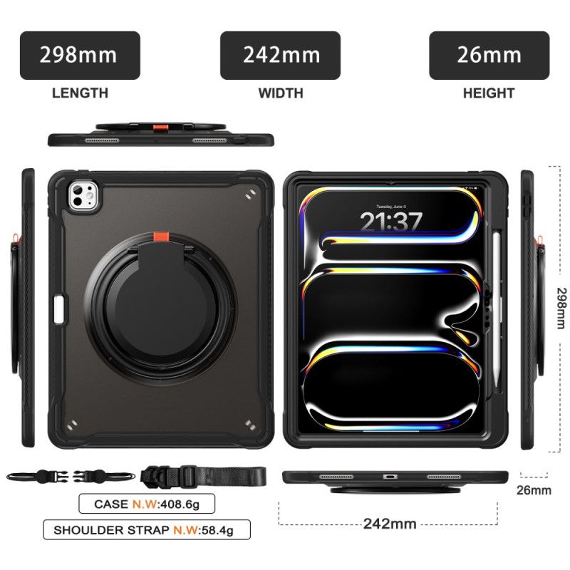 Κάλυμμα iPad Pro 13 (2025) Περιστρεφόμενη Βάση Και Ιμάντας Ώμου