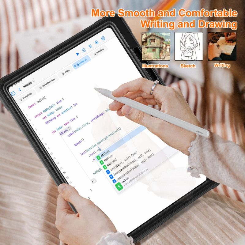 Κάλυμμα iPad Pro 13 (2025) Περιστρεφόμενη Βάση Και Θήκη Γραφίδας