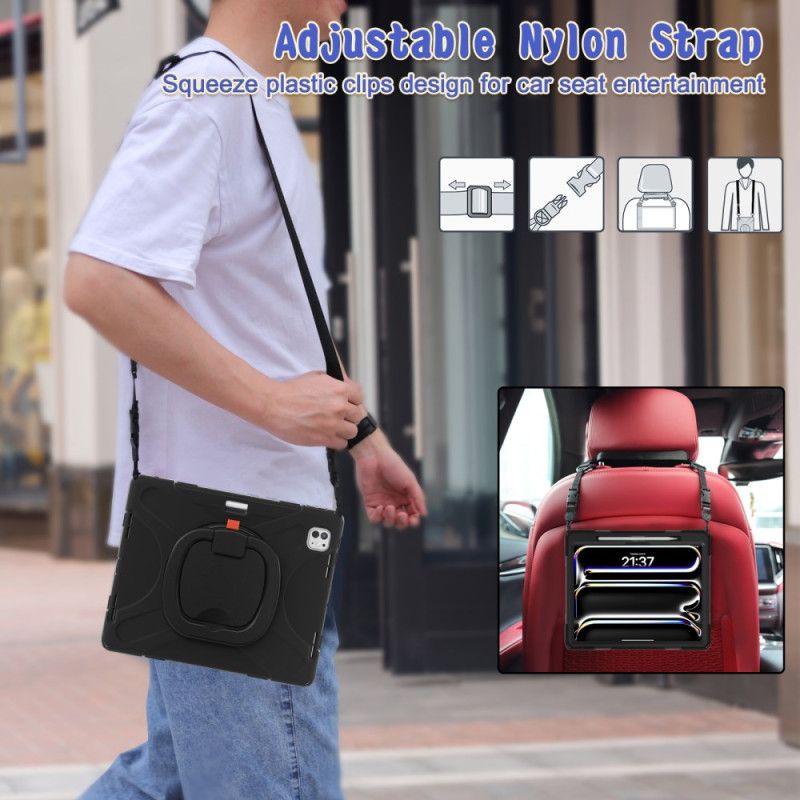 Κάλυμμα iPad Pro 13 (2025) Θήκες Κινητών Βάση Δαχτυλιδιού Και Ρυθμιζόμενος Ιμάντας Ώμου