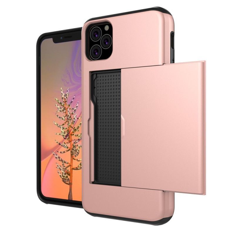 Κάλυμμα iPhone 11 Pro Μαύρο Άκαμπτη Φανταχτερή Θήκη Για Κάρτες σιλικόνης