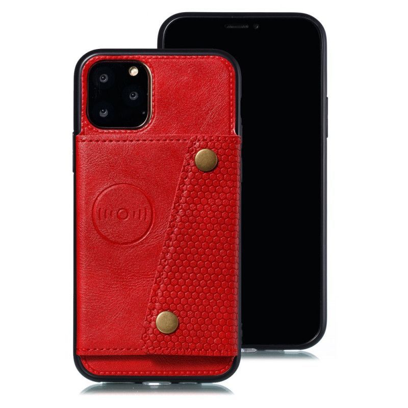 Κάλυμμα iPhone 11 Pro Max Γκρι Κούμπωμα Πορτοφολιού σιλικόνης