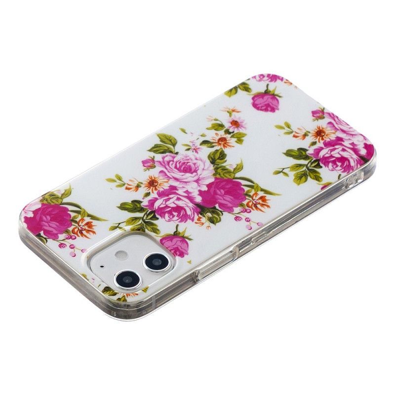 Κάλυμμα iPhone 12 Mini Φθορίζοντα Λουλούδια Ελευθερίας Πρωτότυπος