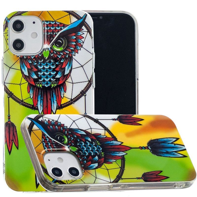 Κάλυμμα iPhone 12 Mini Φθορίζουσα Ονειροπαγίδα Κουκουβάγιας Πρωτότυπος