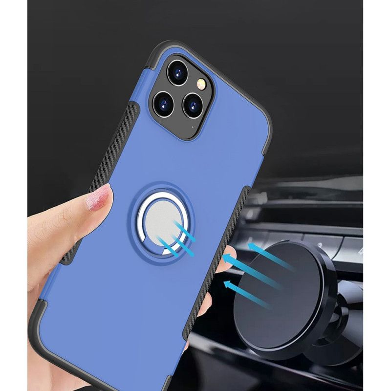 Κάλυμμα iPhone 12 Mini Μαύρο Μεταλλικός Δακτύλιος Από Ανθρακονήματα σιλικόνης