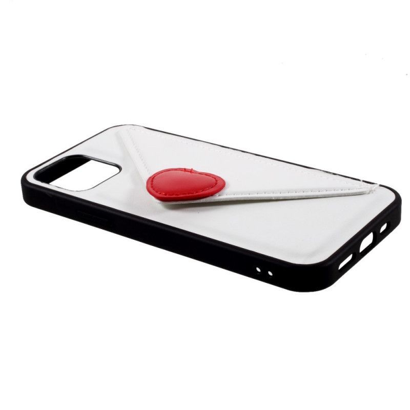 Κάλυμμα iPhone 12 Mini Μαύρο Θήκη Κάρτας Καρδιάς