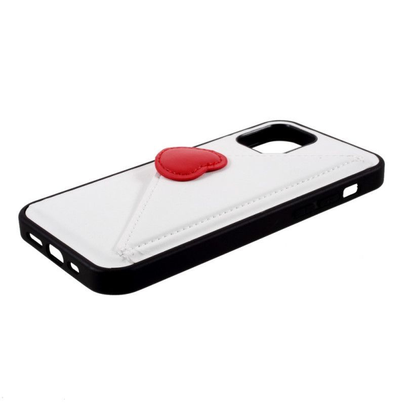 Κάλυμμα iPhone 12 Mini Μαύρο Θήκη Κάρτας Καρδιάς
