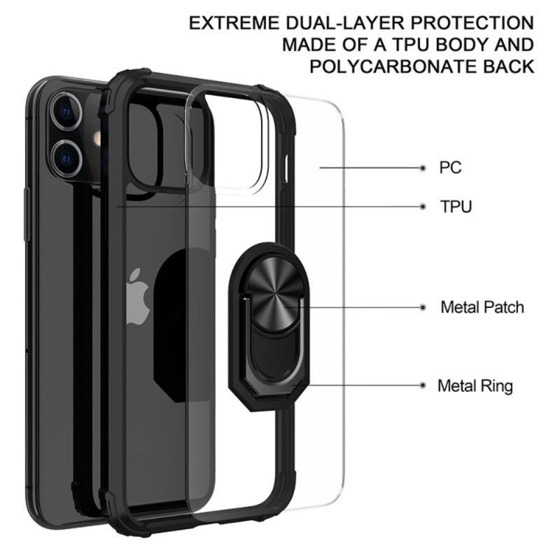 Κάλυμμα iPhone 12 Pro Max Μαύρο Υβριδικό Δακτύλιο Υψηλής Ποιότητας