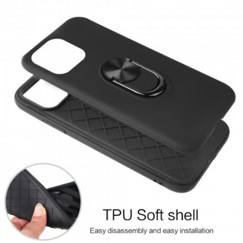 Κάλυμμα iPhone 13 Μαύρο Αποσπώμενο Με Δακτύλιο Στήριξης σιλικόνης