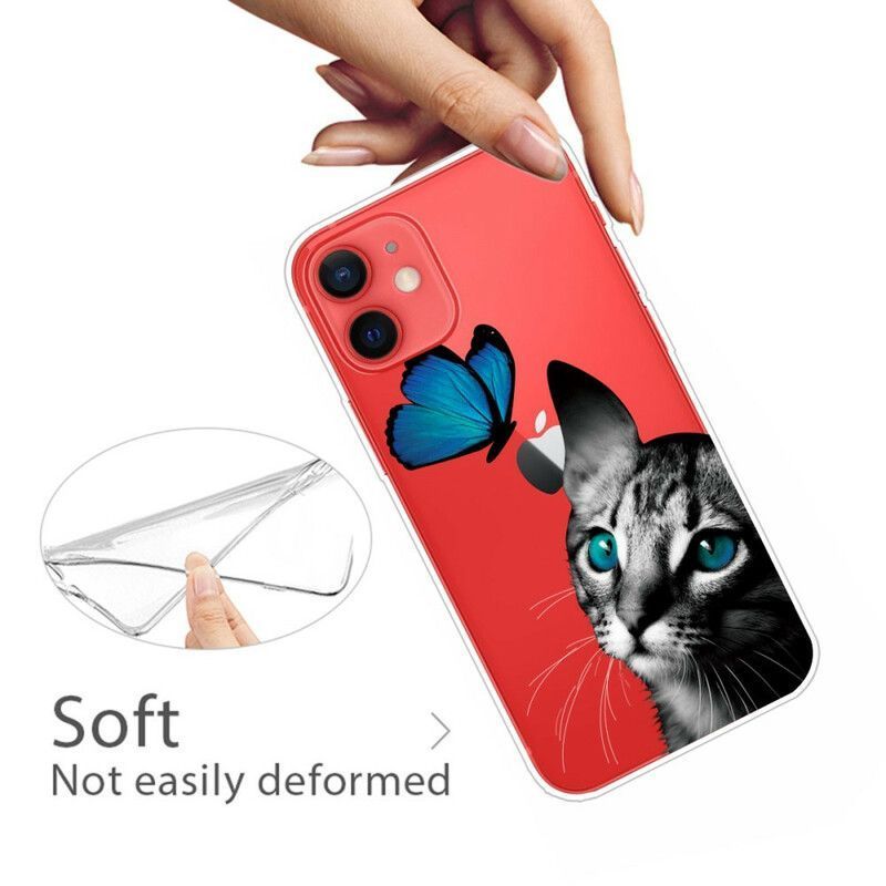 Κάλυμμα iPhone 13 Mini Θήκες Κινητών Γάτα Και Πεταλούδα