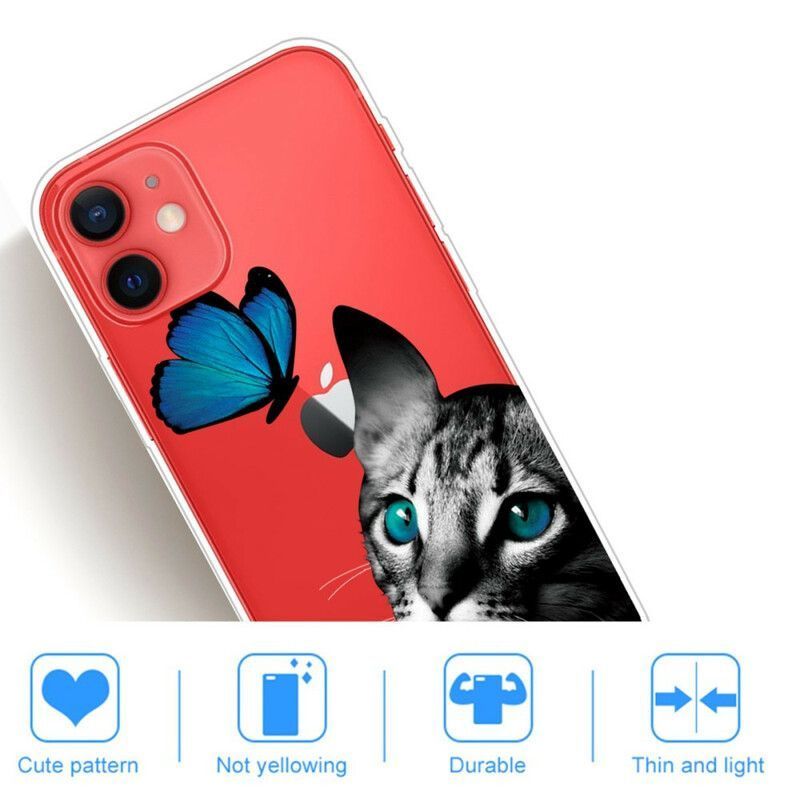 Κάλυμμα iPhone 13 Mini Θήκες Κινητών Γάτα Και Πεταλούδα