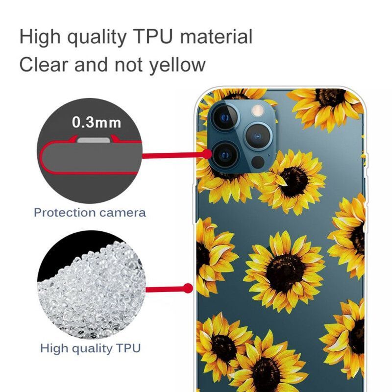 Κάλυμμα iPhone 13 Pro Ηλίανθοι σιλικόνης