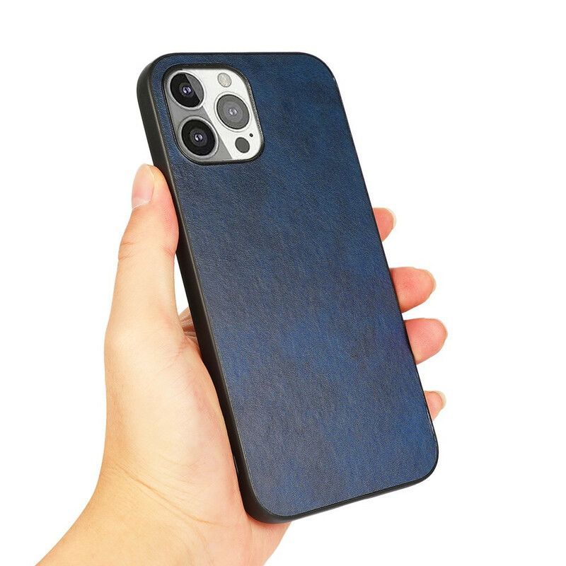 Κάλυμμα iPhone 13 Pro Μαύρο Εκλεπτυσμένη Εμφάνιση Με Δερμάτινο Εφέ