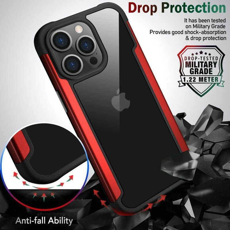 Κάλυμμα iPhone 13 Pro Μαύρο Καθαρά Υβριδικά Άκρα Προφυλακτήρα
