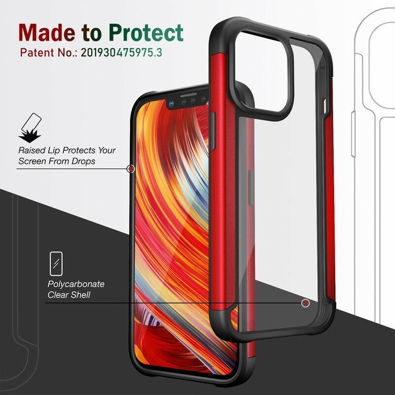 Κάλυμμα iPhone 13 Pro Μαύρο Καθαρά Υβριδικά Άκρα Προφυλακτήρα