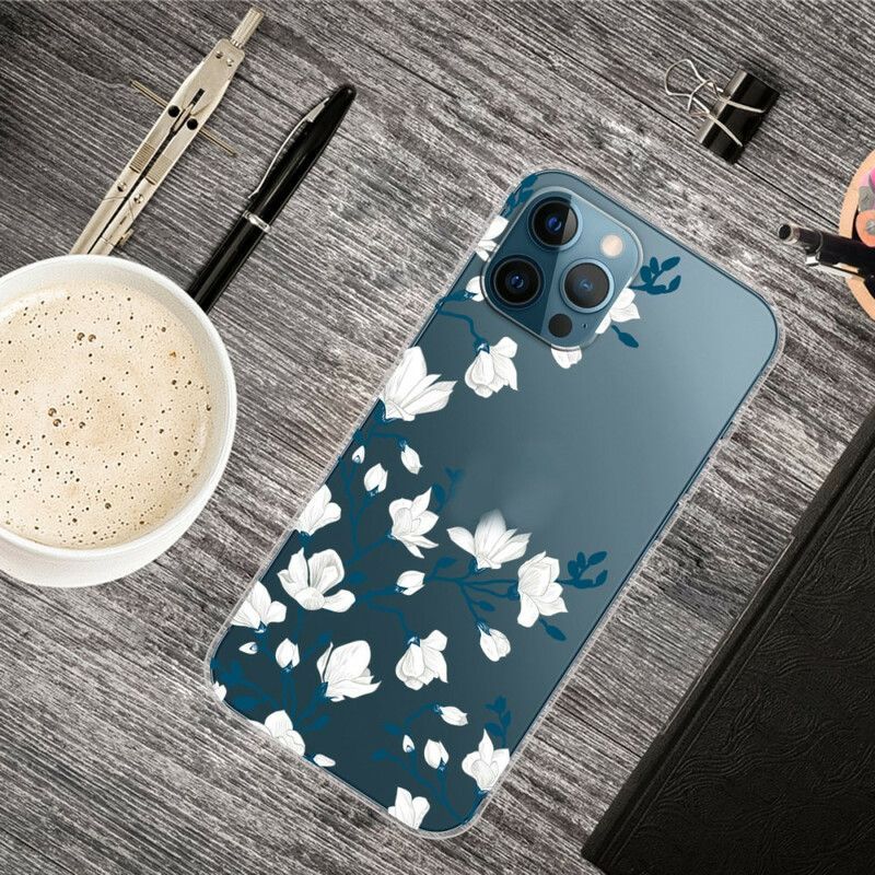 Κάλυμμα iPhone 13 Pro Max Λευκά Λουλούδια