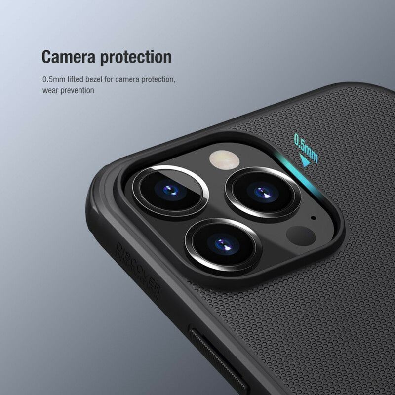 Κάλυμμα iPhone 13 Pro Max Μαύρο Σκληρό Παγωμένο Νίλκιν