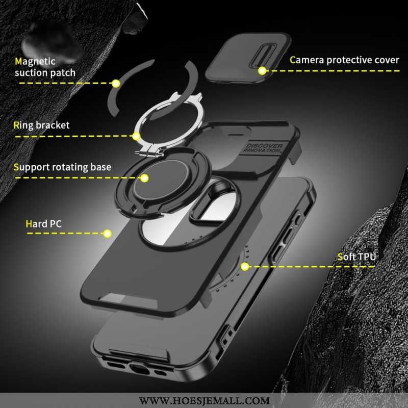 Κάλυμμα iPhone 16 Pro Θήκες Κινητών Περιστρεφόμενη Θήκη Και Συρόμενο Κάλυμμα Για Φακό Κάμερας