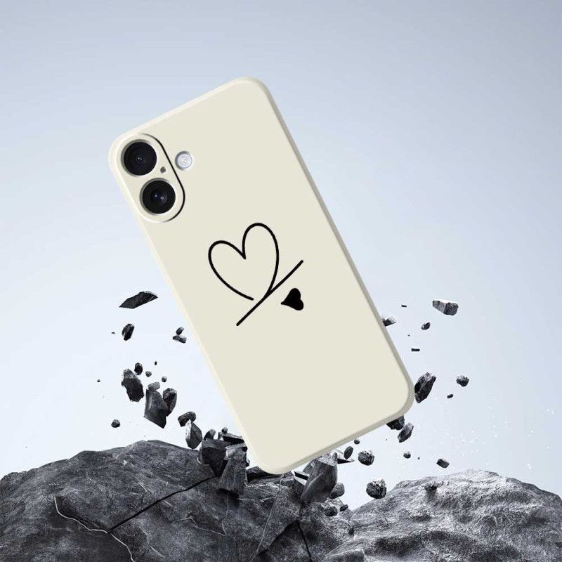 Κάλυμμα iPhone 17 Καρδιά Υγρής Σιλικόνης Σιλικόνης