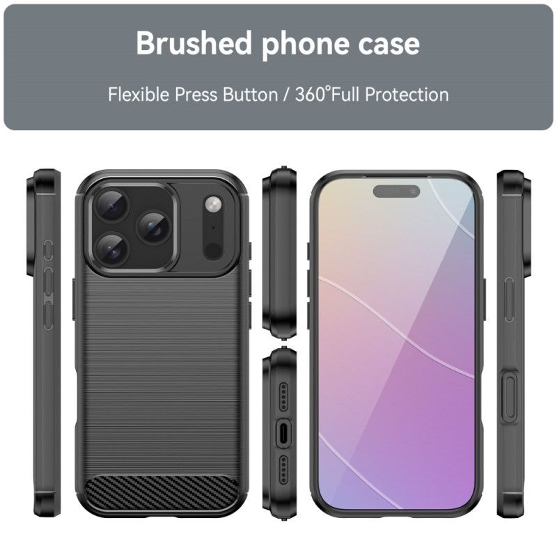 Κάλυμμα iPhone 17 Pro Βουρτσισμένο Ανθρακονήματα
