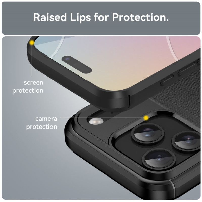 Κάλυμμα iPhone 17 Pro Βουρτσισμένο Ανθρακονήματα