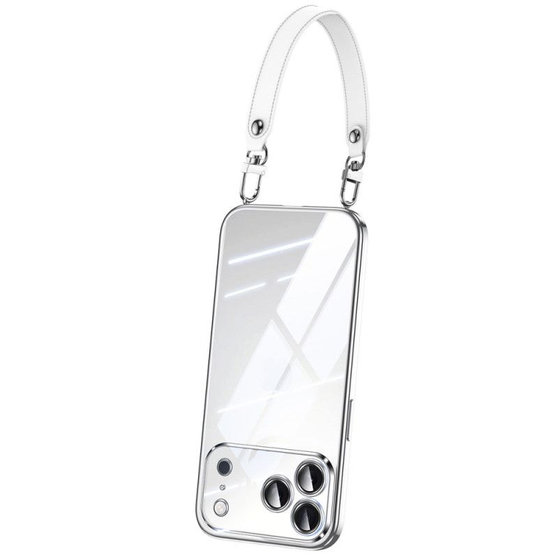 Κάλυμμα iPhone 17 Pro Διαφανής Με Λουράκι Καρπού Σιλικόνης