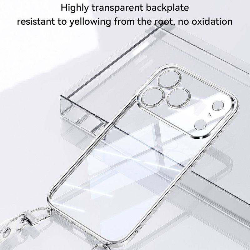 Κάλυμμα iPhone 17 Pro Διαφανής Με Λουράκι Καρπού Σιλικόνης