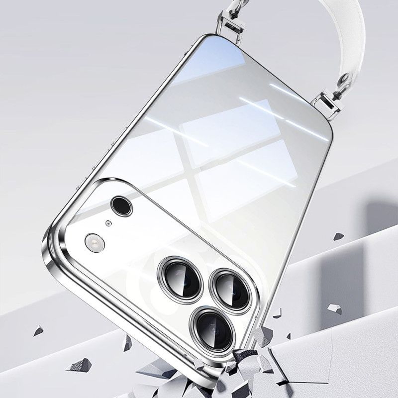 Κάλυμμα iPhone 17 Pro Διαφανής Με Λουράκι Καρπού Σιλικόνης