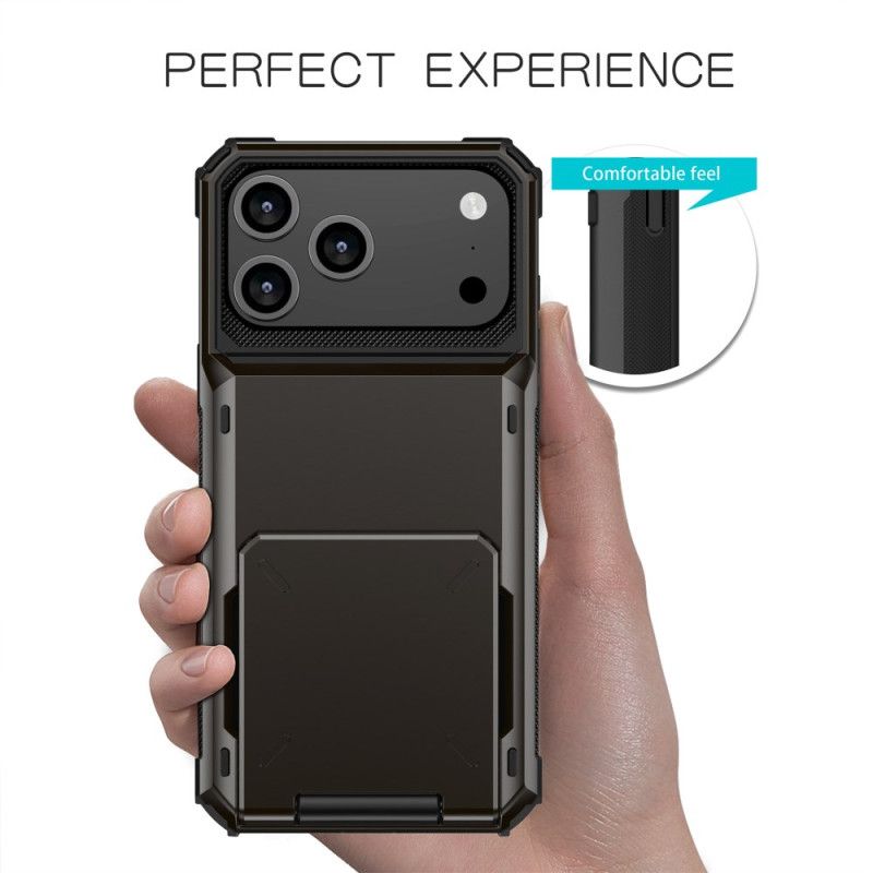 Κάλυμμα iPhone 17 Pro Max Αναδιπλούμενη Θήκη Για Κάρτες Σιλικόνης