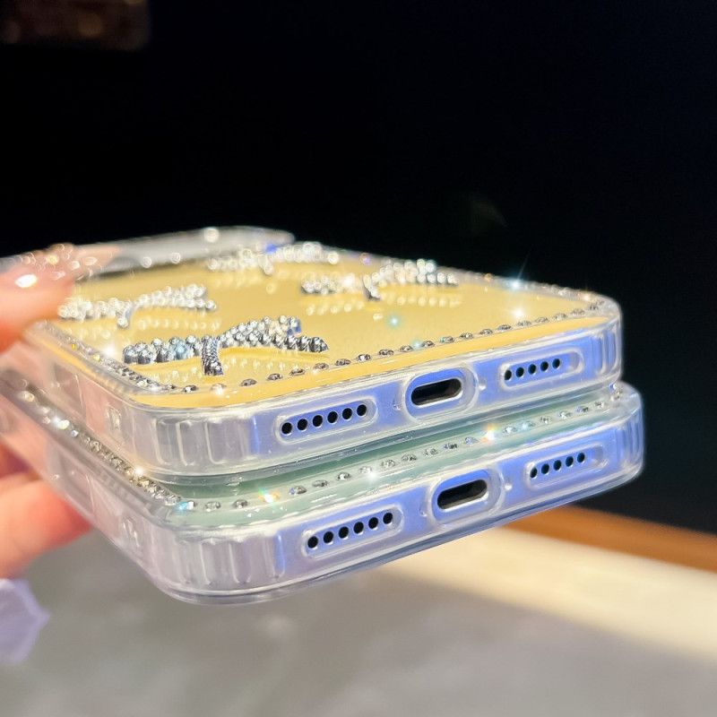 Κάλυμμα iPhone 17 Pro Max Διακόσμηση Με Πεταλούδα Και Γκλίτερ